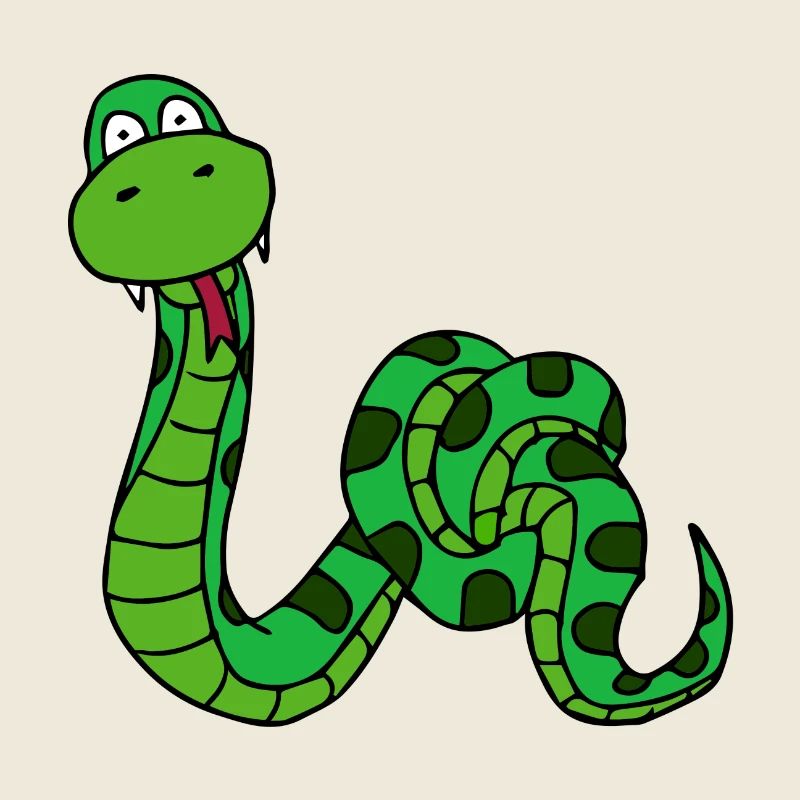 serpent nouée Tiermotiv - serpent drôle