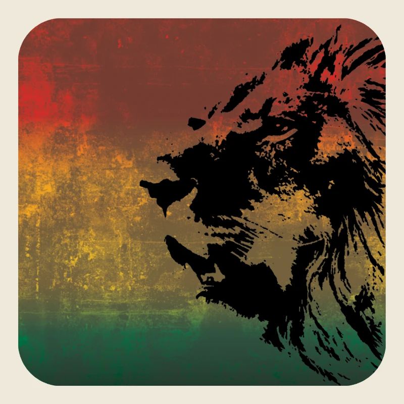 Portrait de lion dans le style reggae