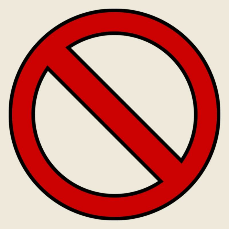 Idée de cadeau d'enseigne interdite