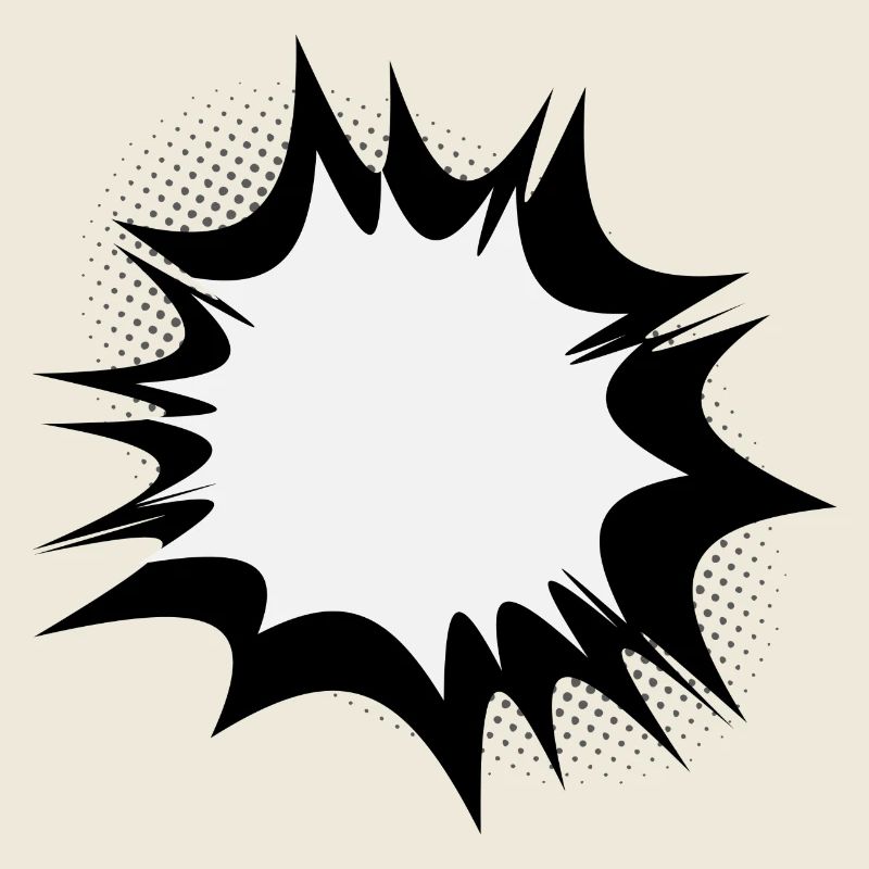 Speech comic bulle explosion