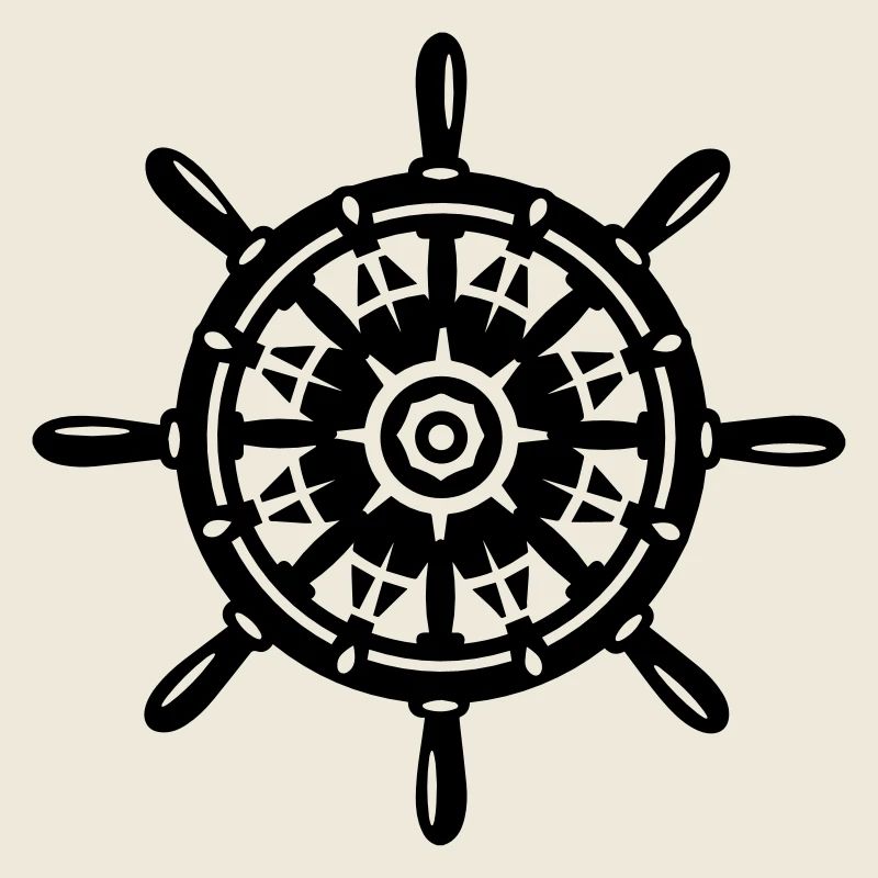 Une roue de bateau