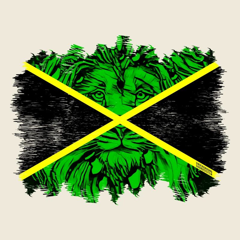 Neon Jamaika Dschungelflagge