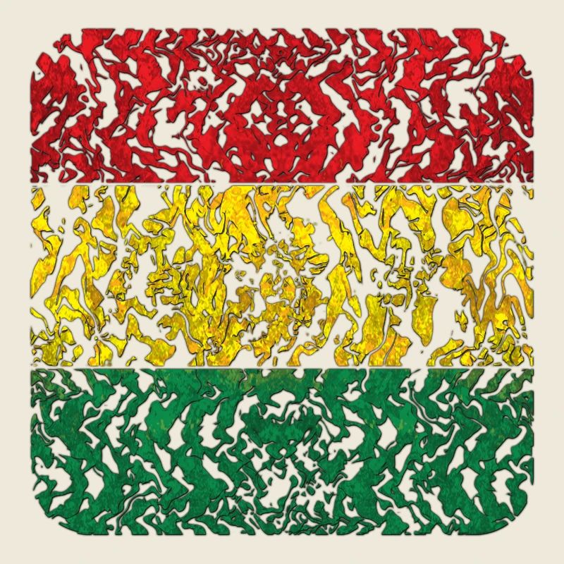 Abstract Rasta Pattern in Colors