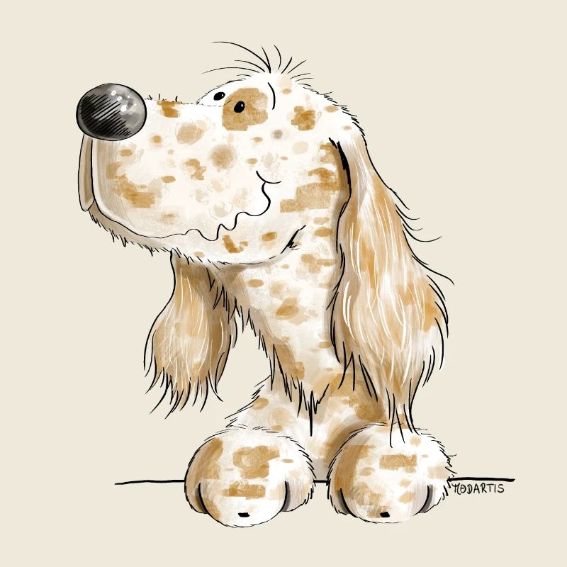 Englischer Setter Kopf I Hunde Comic Geschenk