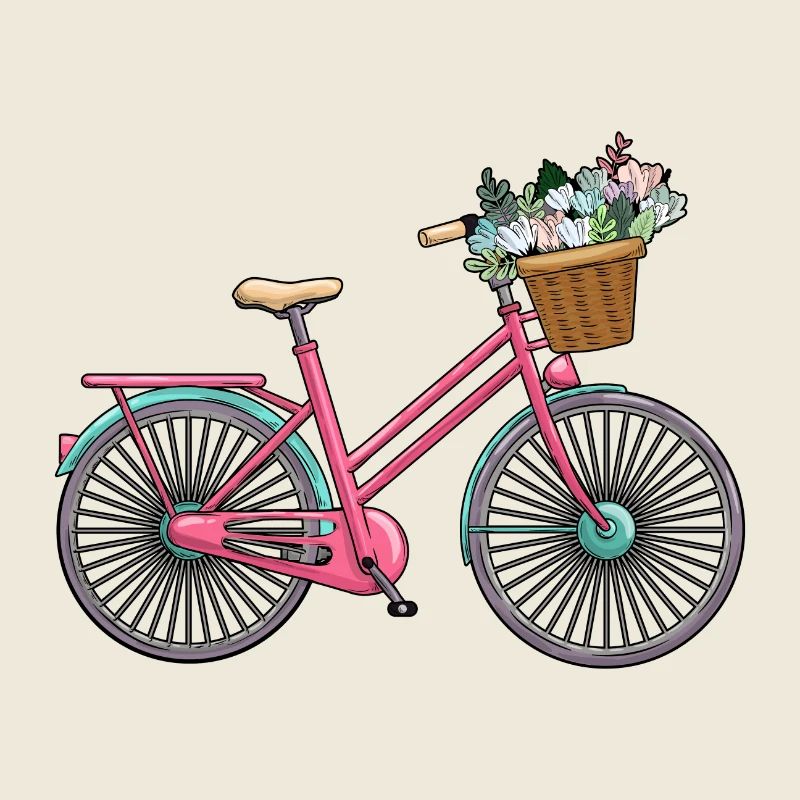 Damenfahrrad Blumen