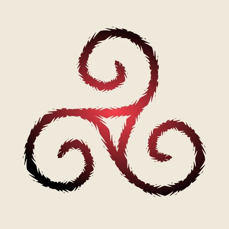 Celtic symbol triskele triple spiral