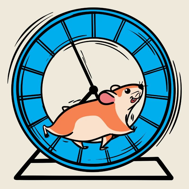 Hamster roue en cours d'exécution sprint jogging entraînement drôle