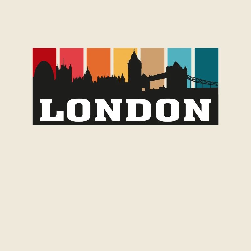 Londres Angleterre Voyage Skyline Souvenir Silhouette