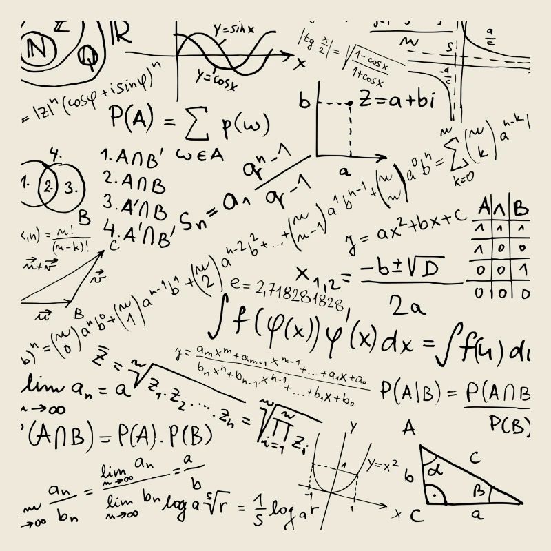 Math Equation Pattern, Cool Quadratic Formula Geek