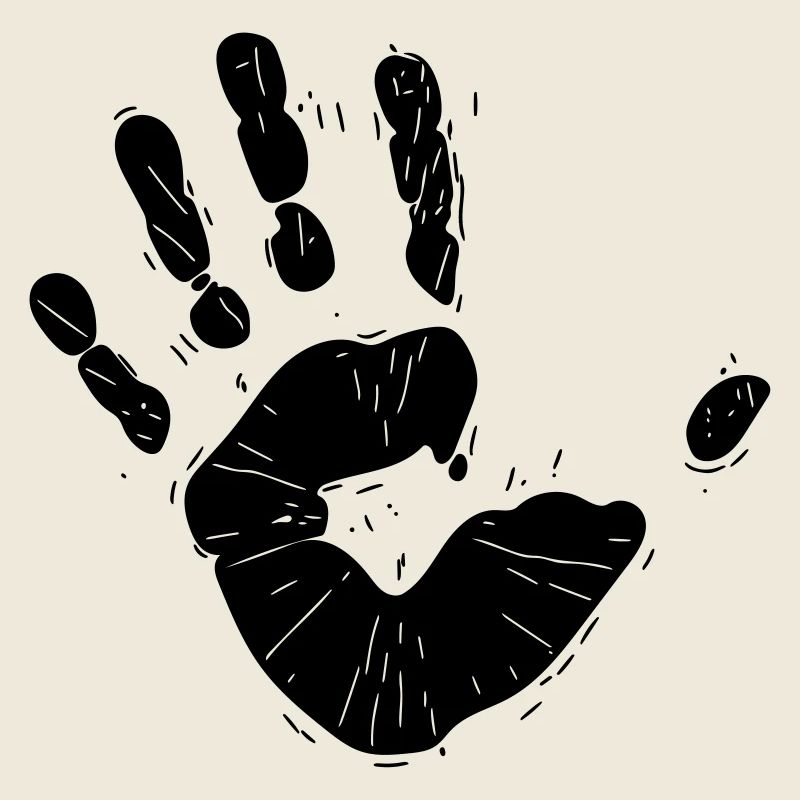 Empreinte de main vintage Vector