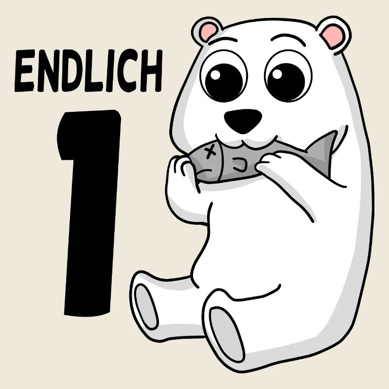1 Geburtstag Eisbär Polarbär Bär Geschenk