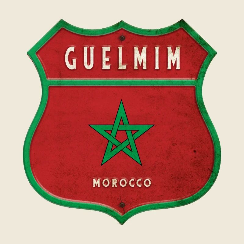Guelmim Maroc Armoiries Drapeaux Design
