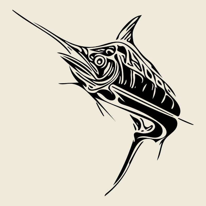 Eleganter Schwertfisch räuberisch Knochenfisch