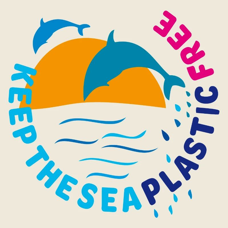 Dolphins, keep the sea plastic free