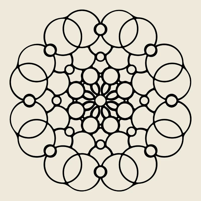 Geometric Mandala Round Pattern Circles Shape