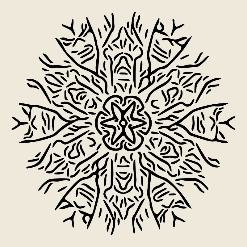 Mandala Flower Lines Abstract Shape Pattern