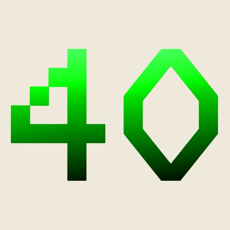 geburtstagsgeschenk, 40 Pixelgrafik