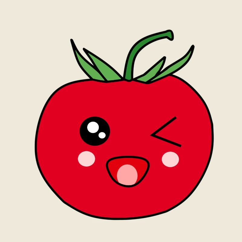 Funny Tomato with Face Kawaii Gift