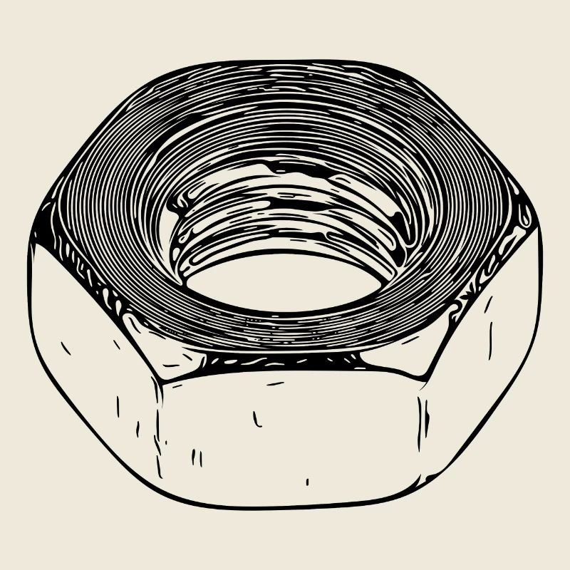 Écrou à vis avec surface vintage