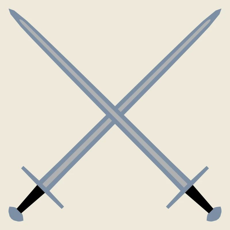 Crossed swords.