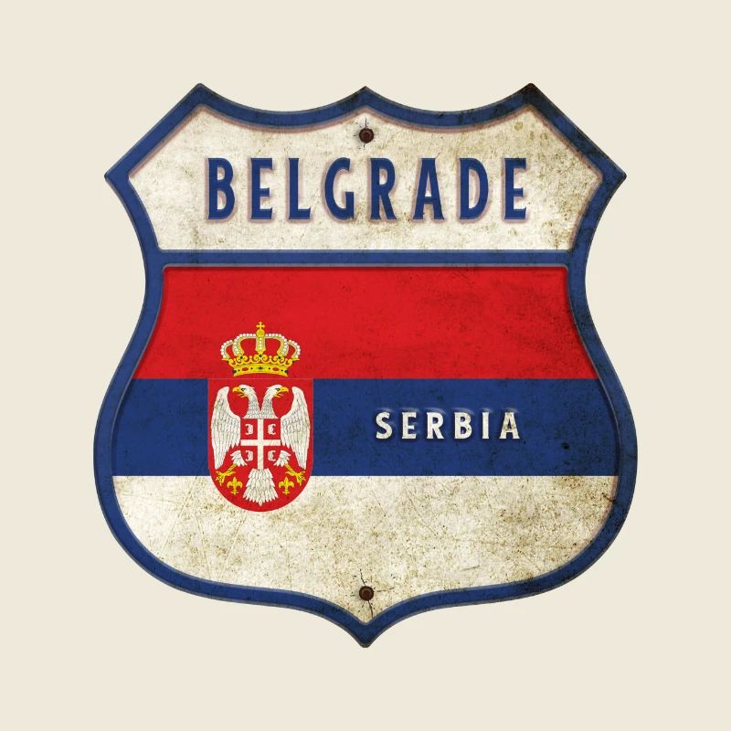 Conception du drapeau des armoiries de Belgrade,