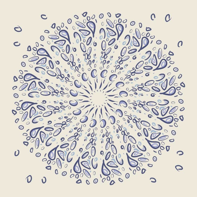 Azure Mandala Bloom