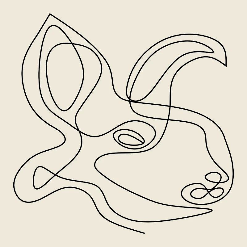 LAPIN DE DESSIN AU TRAIT