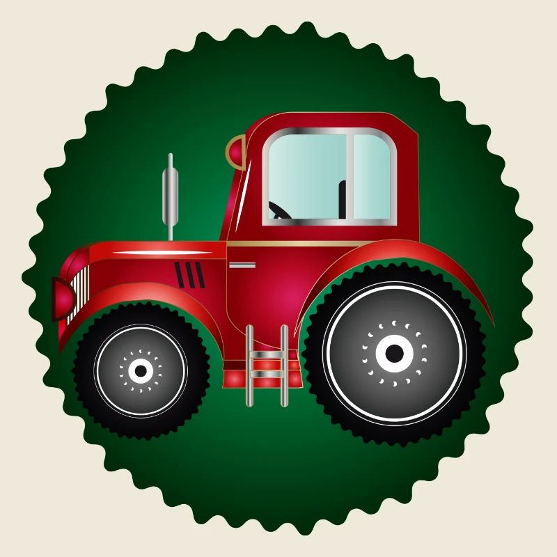 red tractor patch for tractor and farm fans