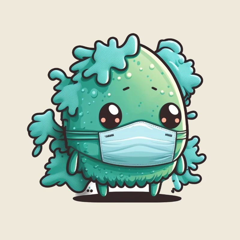 Bacterium with mask