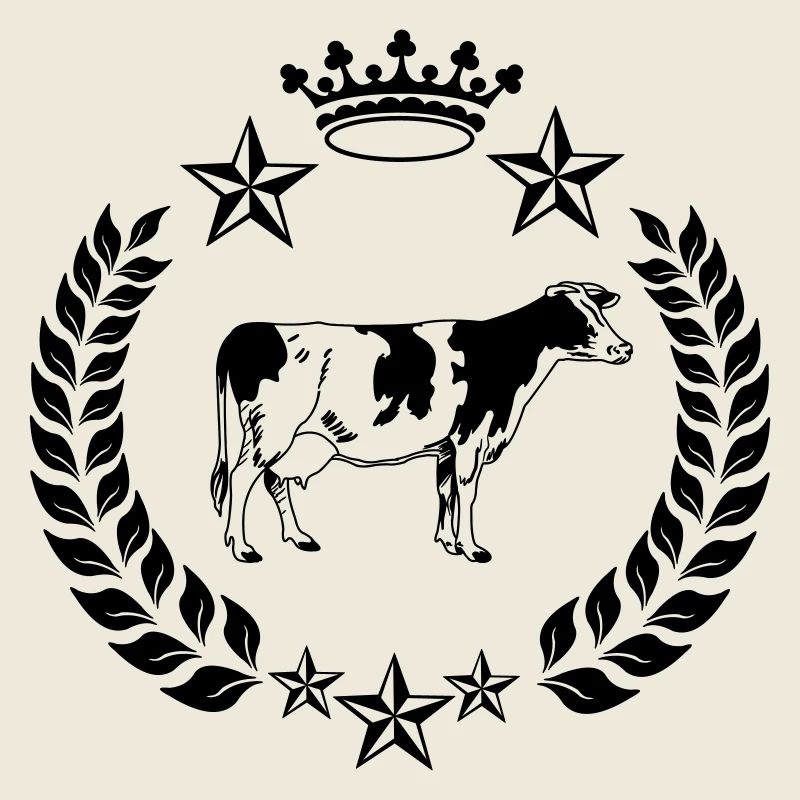 Cow crown and two stars above