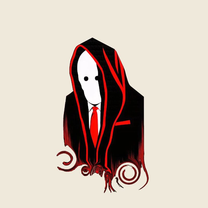 Red Silhouette in Masked Suit - Conspiracy 03