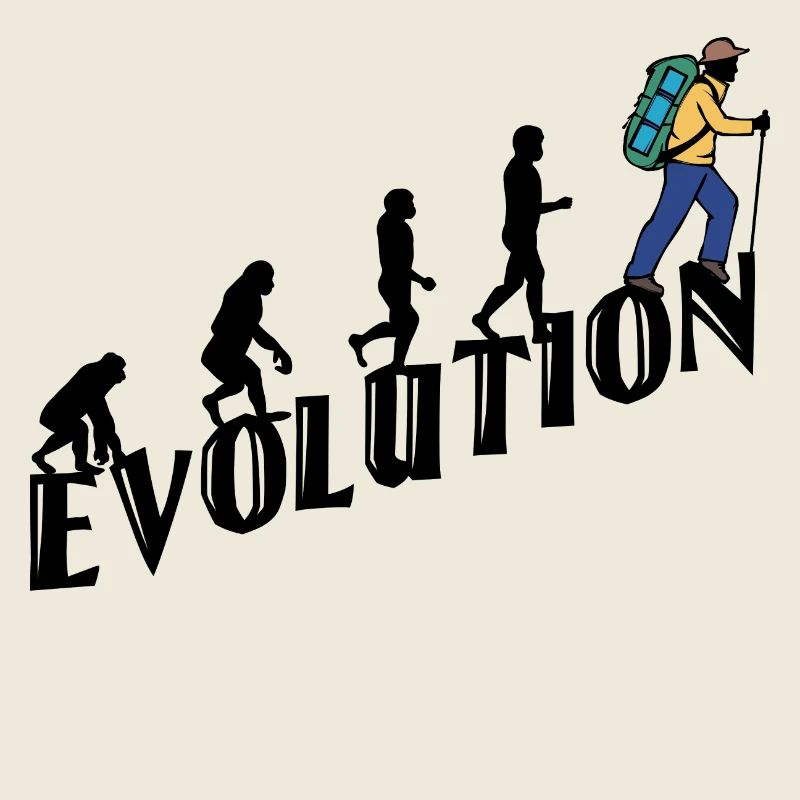 Wandern Evolution Wanderer Wanderung Klettern