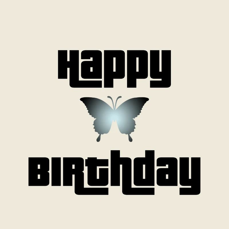 Joyeux anniversaire Butterfly Design