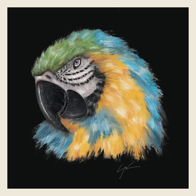 Perroquet coloré avec style aquarelle