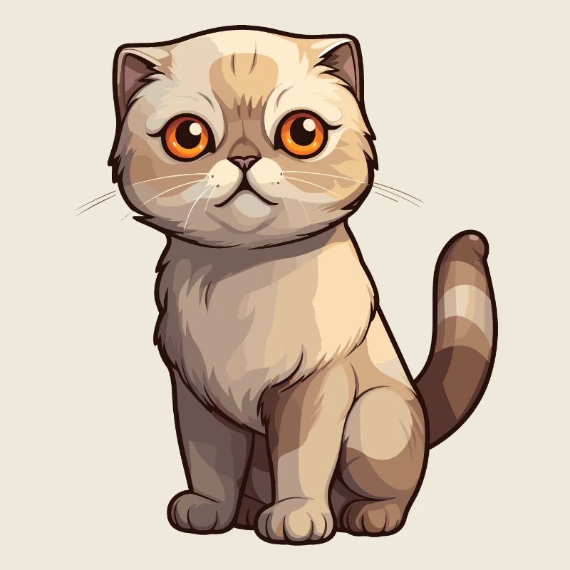 Chaton Scottish Fold de mauvaise humeur