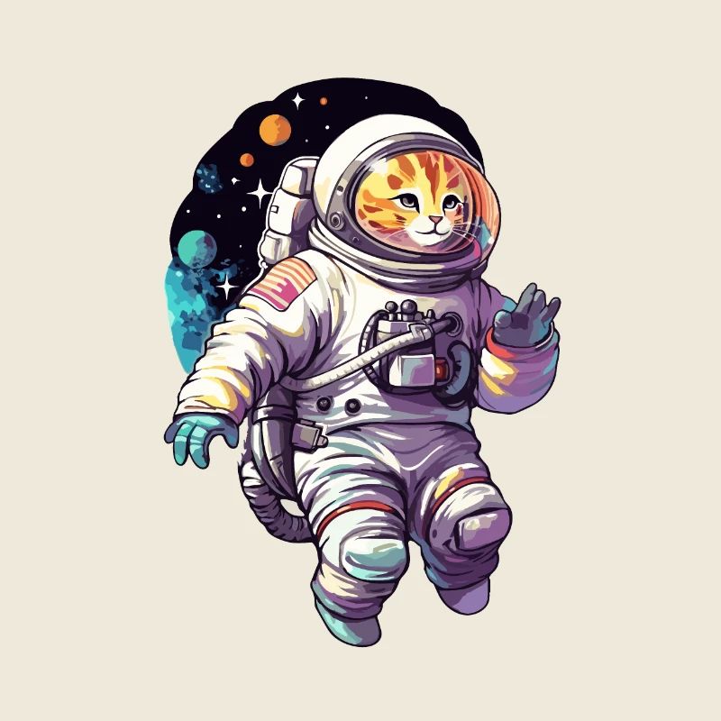 Katze Space Astronaut