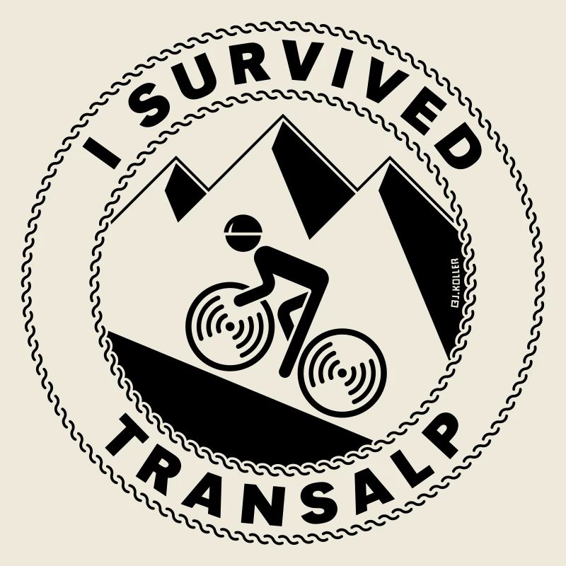 I Survived Transalp (Alpen / Rennrad / Black)