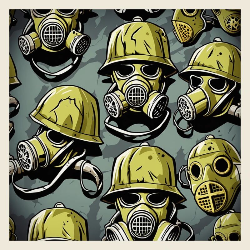 Gasmaske Helden Muster