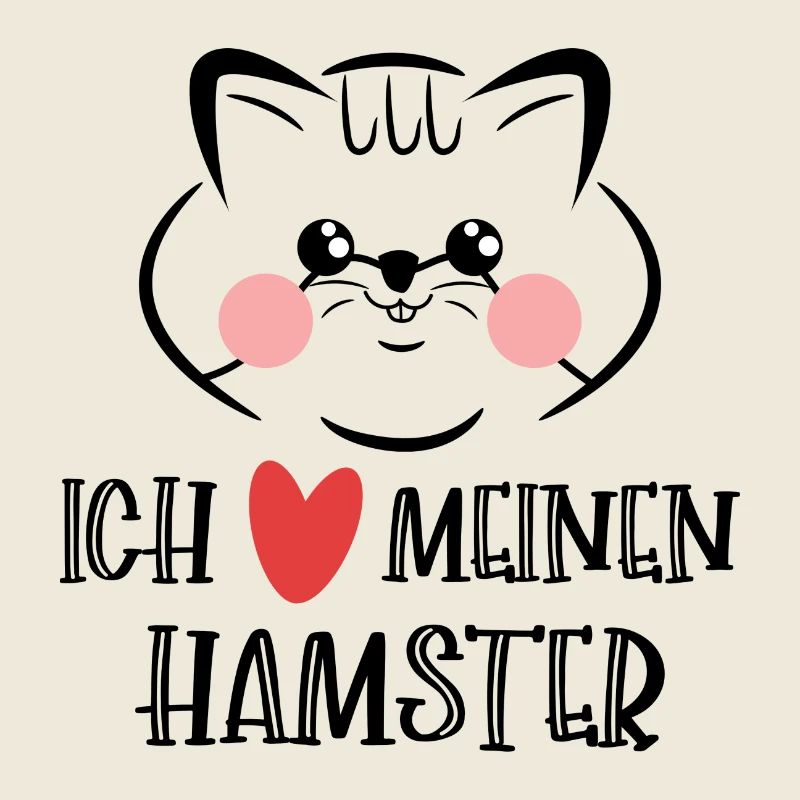 Hamster Herz Statement Lieblingstier Haustiere