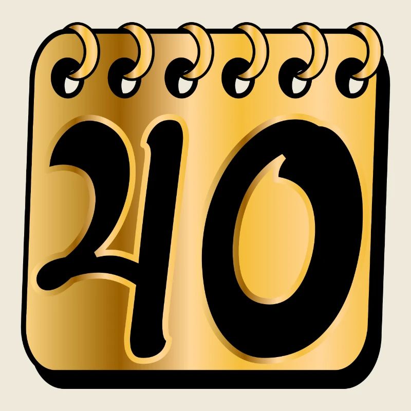 Zahl Vierzig - 40. Geburtstag