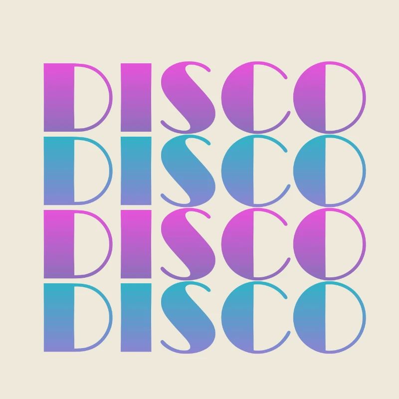 Lebendiges Disco-Textmuster-Design