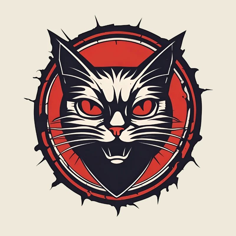 Devilish Cat / Kitty / Gothic / Halloween