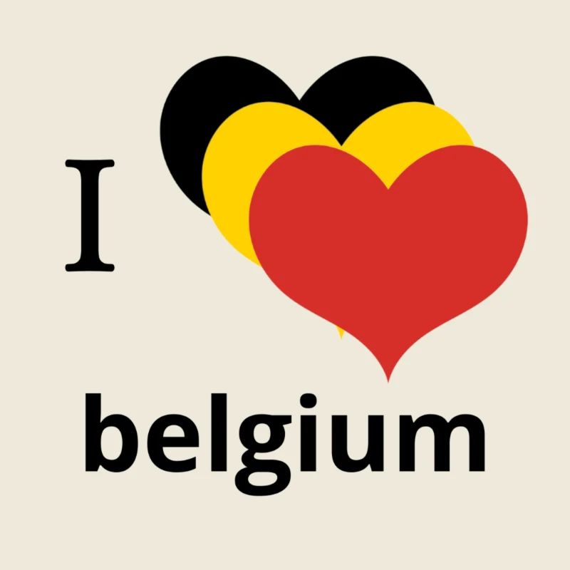 Ich liebe belgisches Typografie-Design