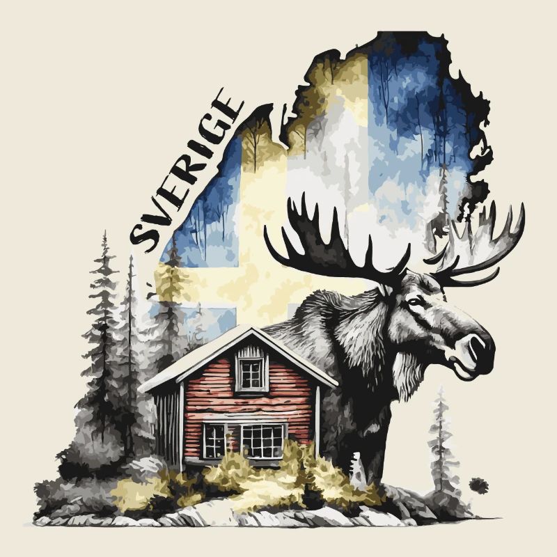 Sverige - Suède - Moose - Maison de la Suède