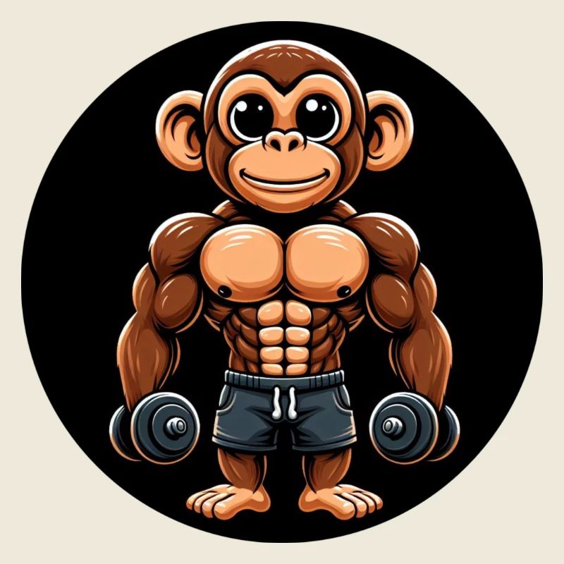 Affe Chimpanse Bodybuilder Training