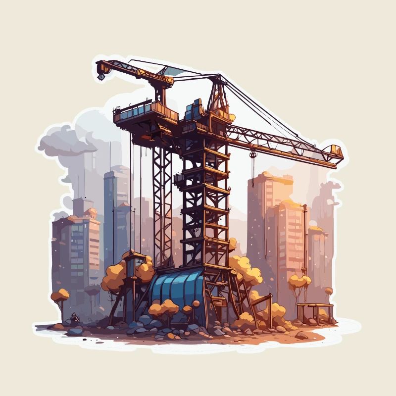 Kran / Baustelle / Seilwinde / Kransystem