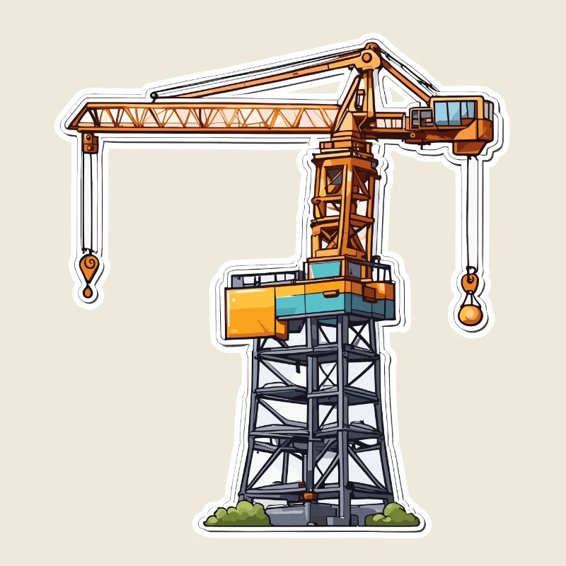 Kran / Baustelle / Seilwinde / Kransystem