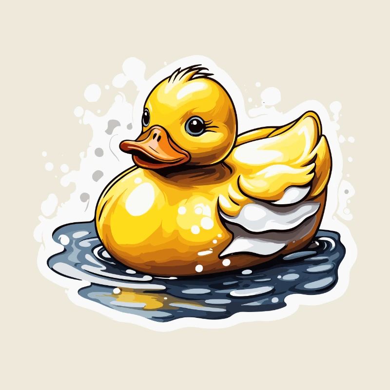 Canard en caoutchouc / canard en caoutchouc / eau / baignoire