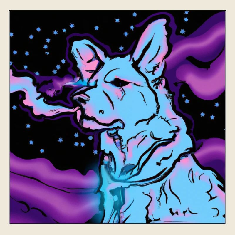 Vapotage de chien dans l’espace.