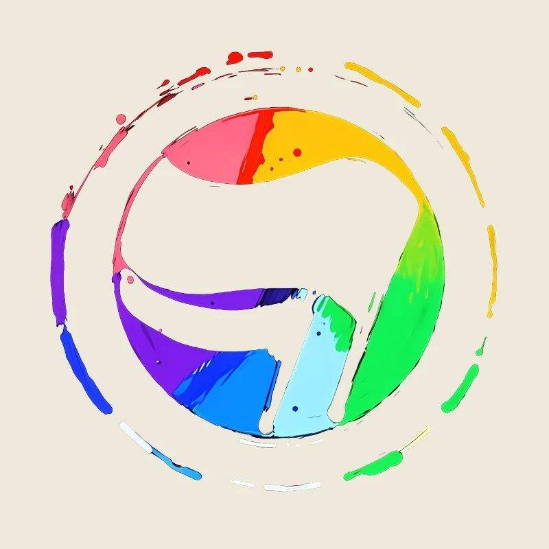 Regenbogen Antifa Flagge